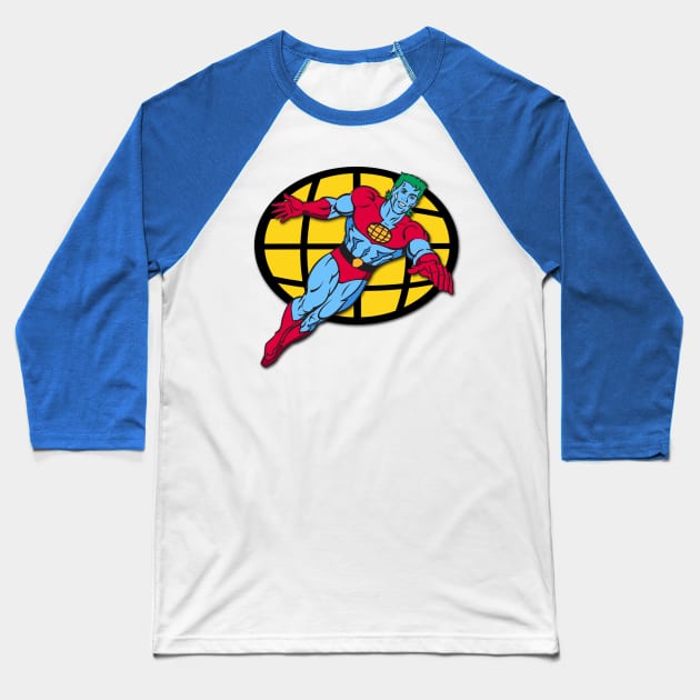 Captain Planet Baseball T-Shirt by BigOrangeShirtShop